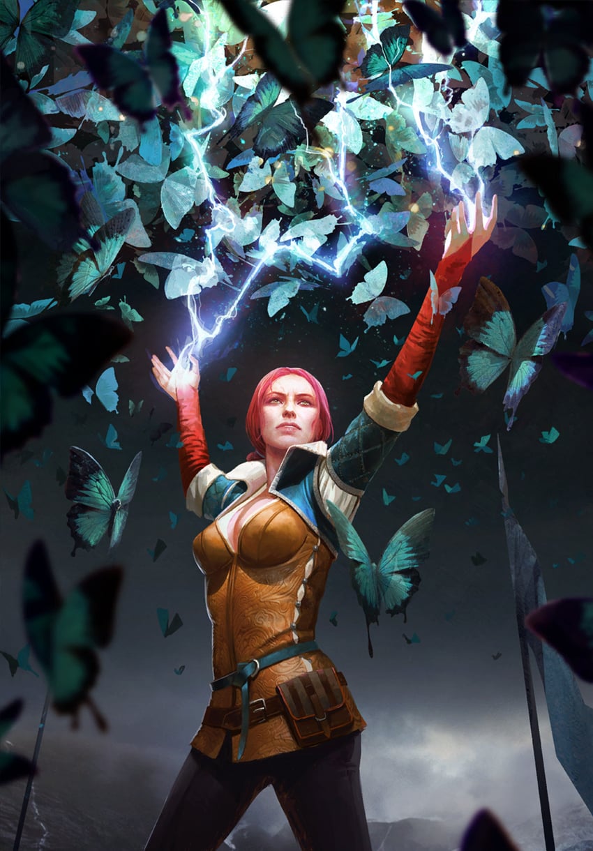 triss merigold (the witcher and 1 more) drawn by bartlomiej_gawel