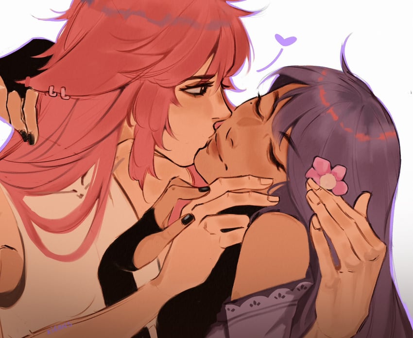 raiden shogun and yae miko (genshin impact) drawn by xi6ans