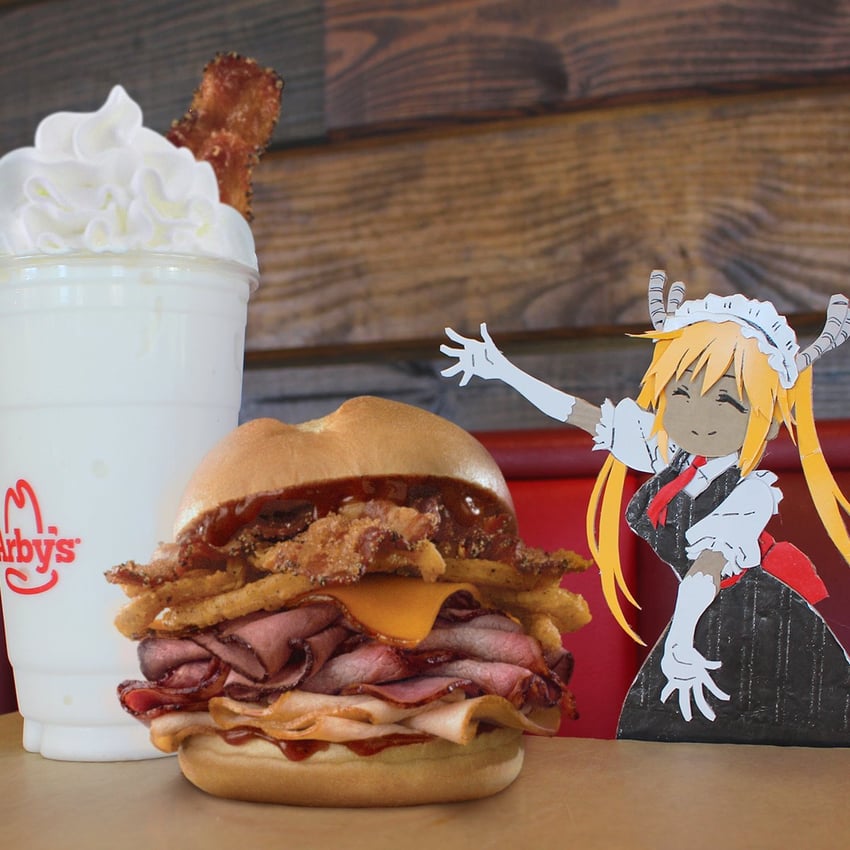 tohru (kobayashi-san chi no maidragon and 1 more) drawn by arby's_(brand_account)