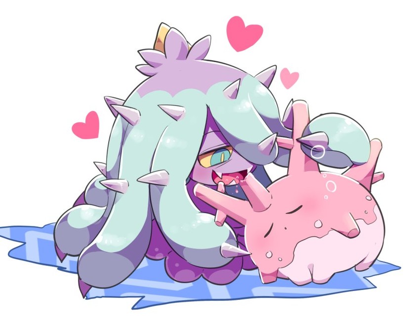 corsola and mareanie (pokemon) drawn by ica_tm