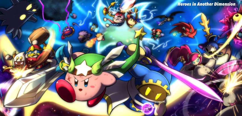 kirby, meta knight, waddle dee, king dedede, magolor, and 17 more (kirby and 1 more) drawn by ddddndn