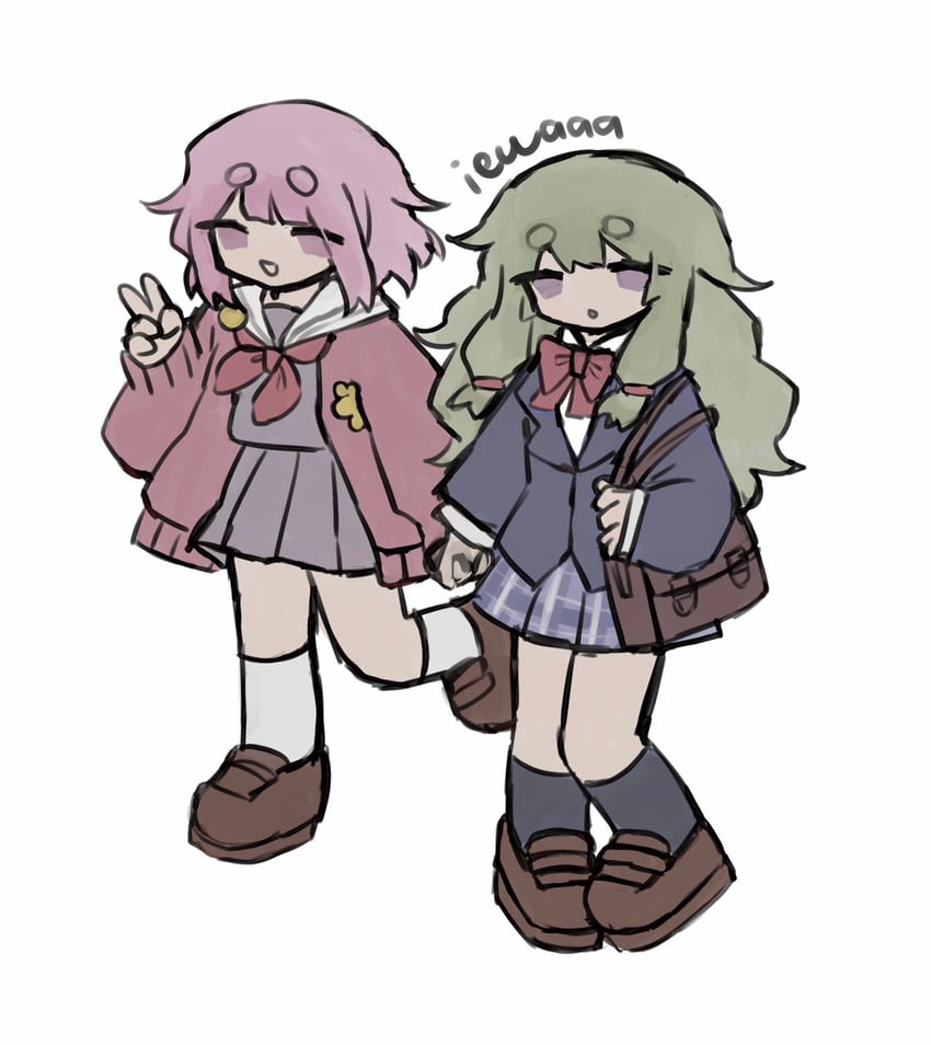 ootori emu and kusanagi nene (project sekai) drawn by iewa