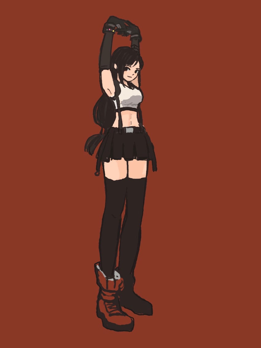 tifa lockhart (final fantasy and 3 more) drawn by soraoyogusakana