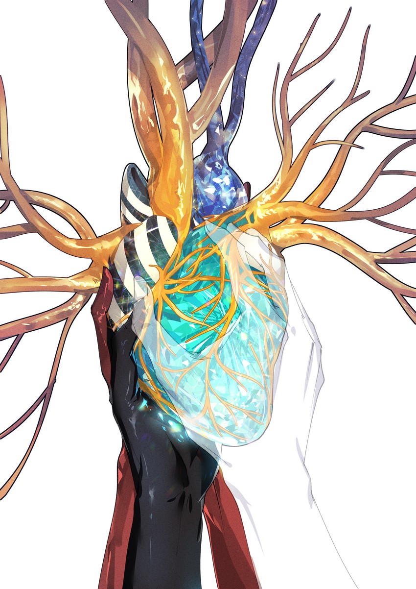 phosphophyllite, cinnabar, antarcticite, and cairngorm (houseki no kuni) drawn by shenji_laurant