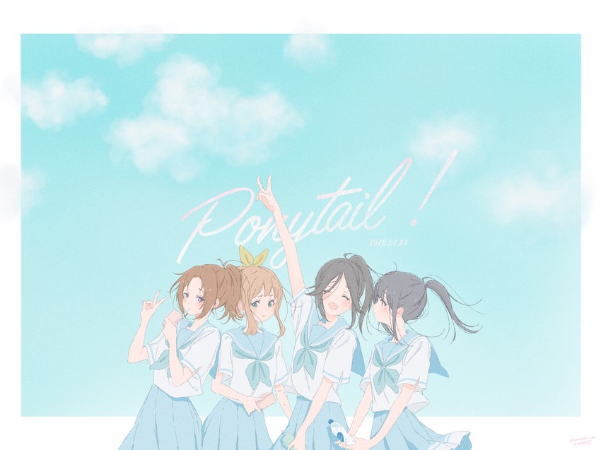 yoroizuka mizore, kasaki nozomi, nakagawa natsuki, and yoshikawa yuuko (hibike! euphonium) drawn by amayadori_uki