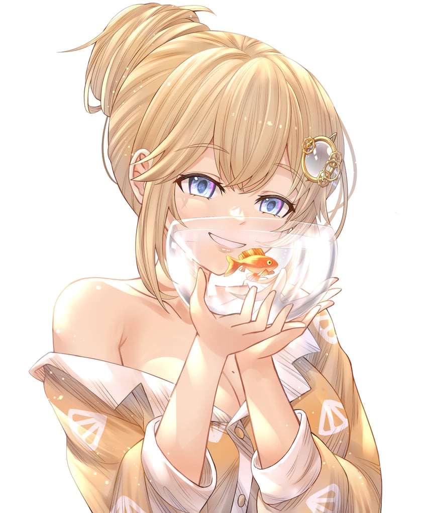 watson amelia (hololive and 1 more) drawn by honkivampy