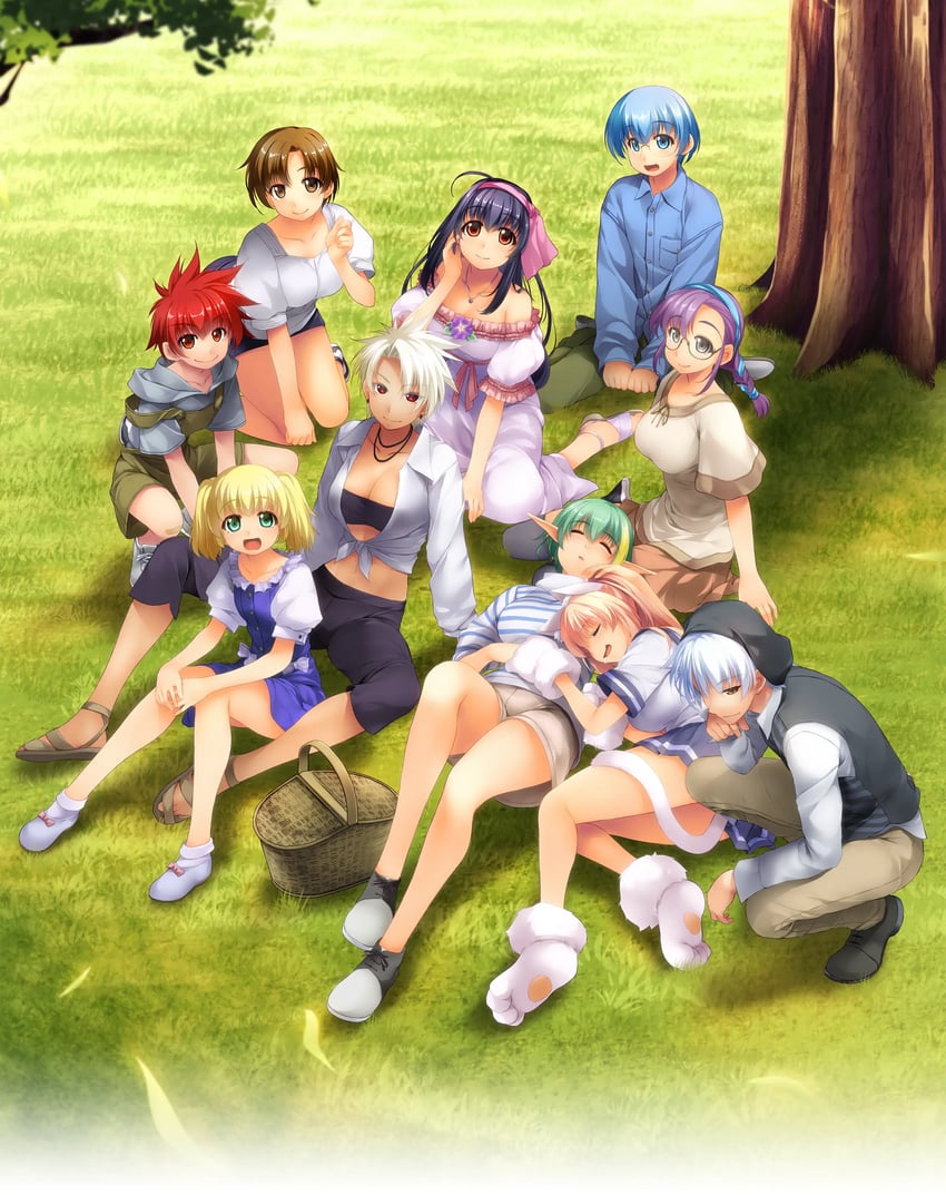 melody sinclair, maria short, sheela sheffield, elle louise, patty sole, and 5 more (yuukyuu gensoukyoku and 1 more) drawn by atelier-moo