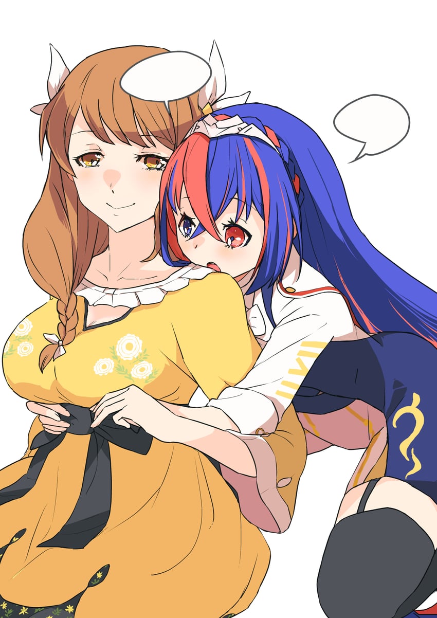 goldmary and female alear (fire emblem and 1 more) drawn by meba.
