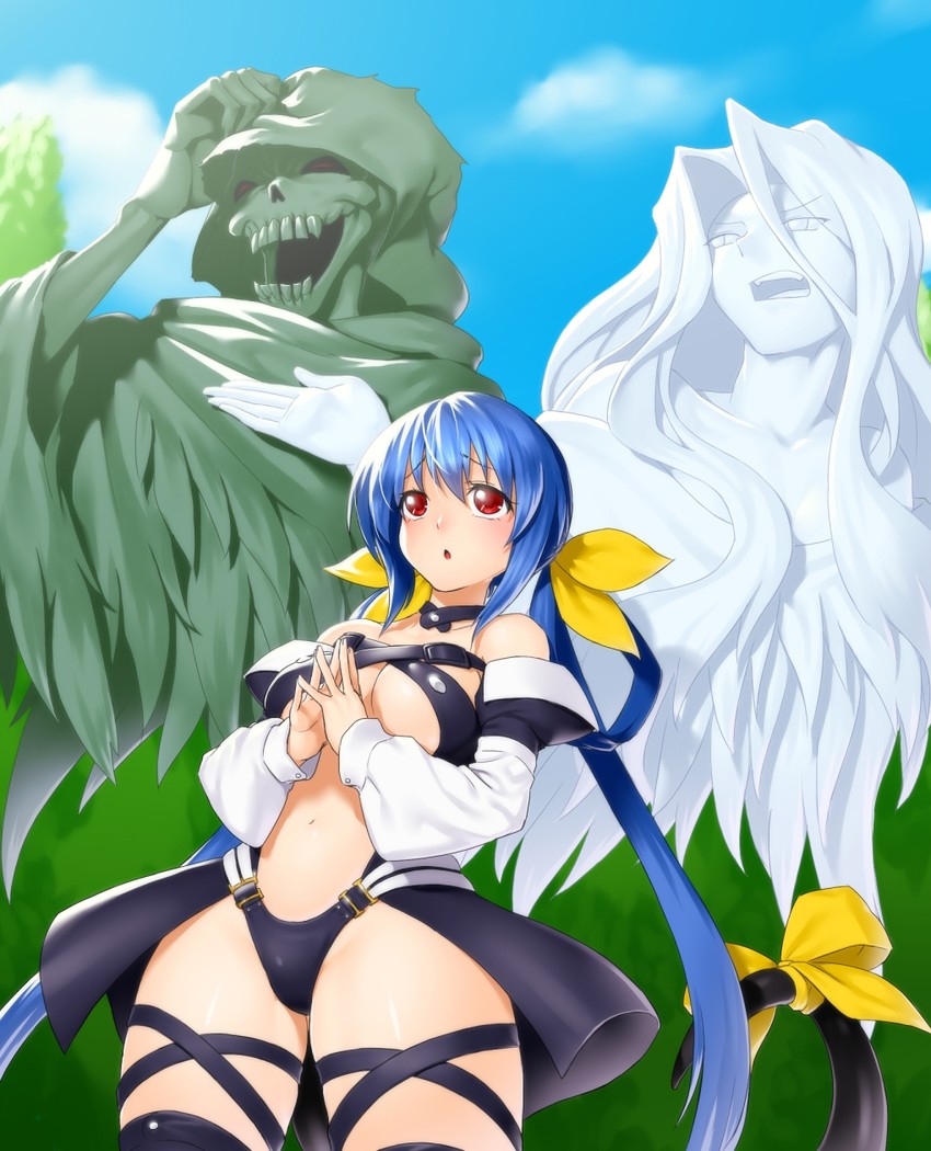 dizzy, necro, and undine (guilty gear) drawn by onsoku_inu