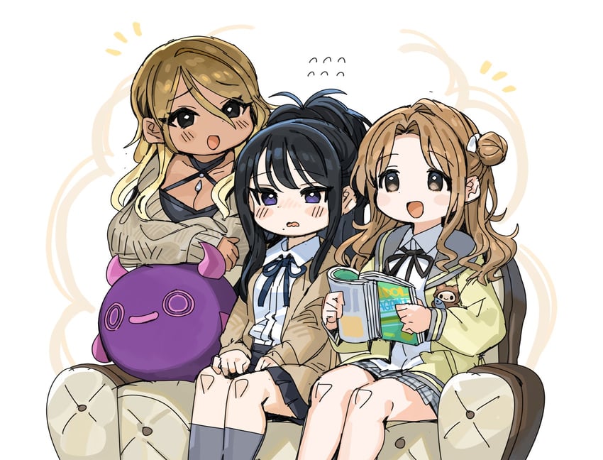 ichikawa hinana, kazano hiori, izumi mei, and debi tarou (idolmaster and 1 more) drawn by spawnfoxy