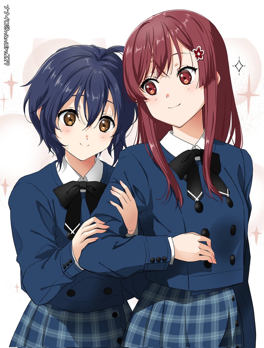 takigawa miu and sato reika (22/7) drawn by nanairo_(nanairo227)