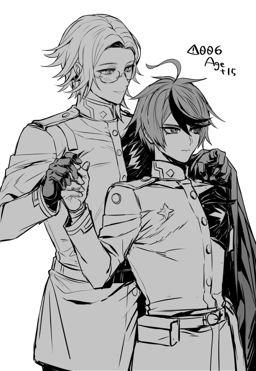 aotsuki eito and sumino takumi (the hundred line -last defense academy-) drawn by wa_ga_ne