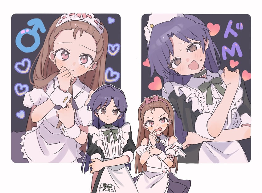 kisaragi chihaya and minase iori (idolmaster and 3 more) drawn by pnt_0202