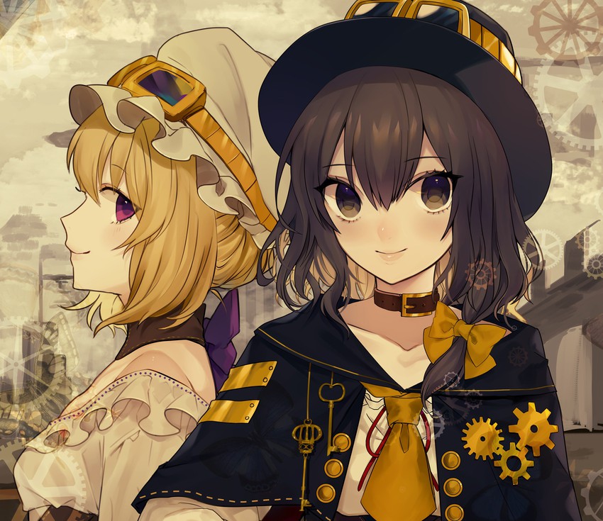 usami renko and maribel hearn (touhou) drawn by daimaou_ruaeru