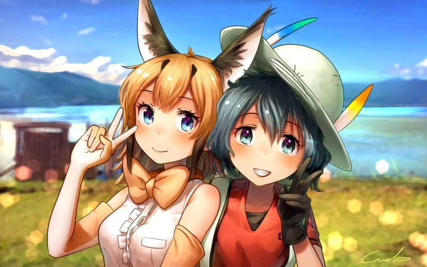 kaban and caracal (kemono friends) drawn by welt_(kinsei_koutenkyoku)