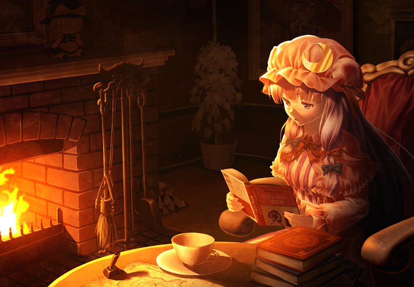 kirisame marisa and patchouli knowledge (touhou) drawn by maru-chan_niko