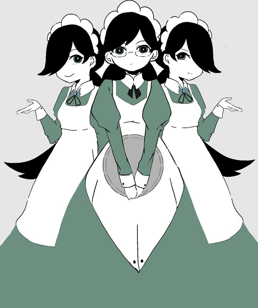 chiga akari, chiga hikari, and chiga teruko (zaregoto series) drawn by nanatsuo