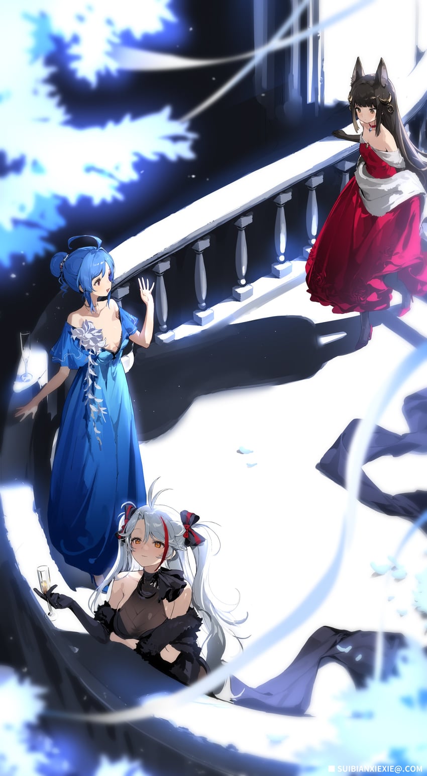 prinz eugen, nagato, and helena (azur lane) drawn by shisantian