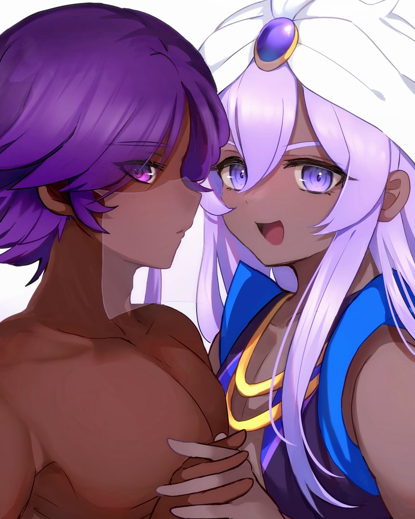 lilac cookie and yogurt cream cookie (cookie run and 1 more) drawn by mx_pyuta1