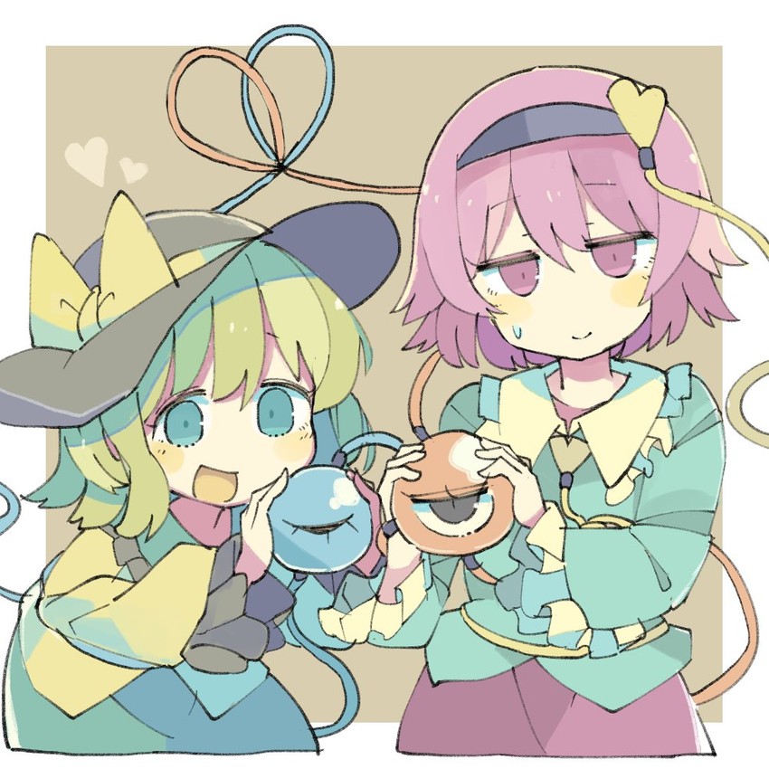 komeiji koishi and komeiji satori (touhou) drawn by baron_(x5qgeh)