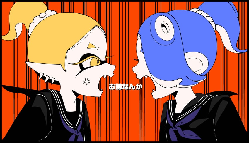 shiver and frye (splatoon and 2 more) drawn by 6roku_6roku
