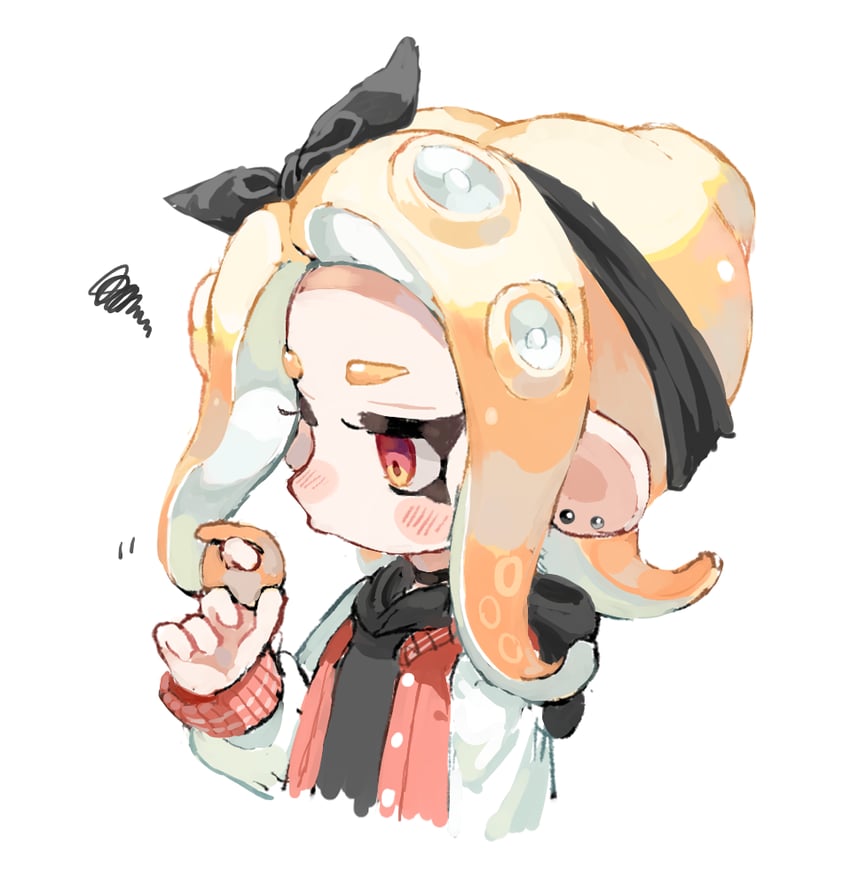 octoling player character and octoling girl (splatoon) drawn by myon_rio
