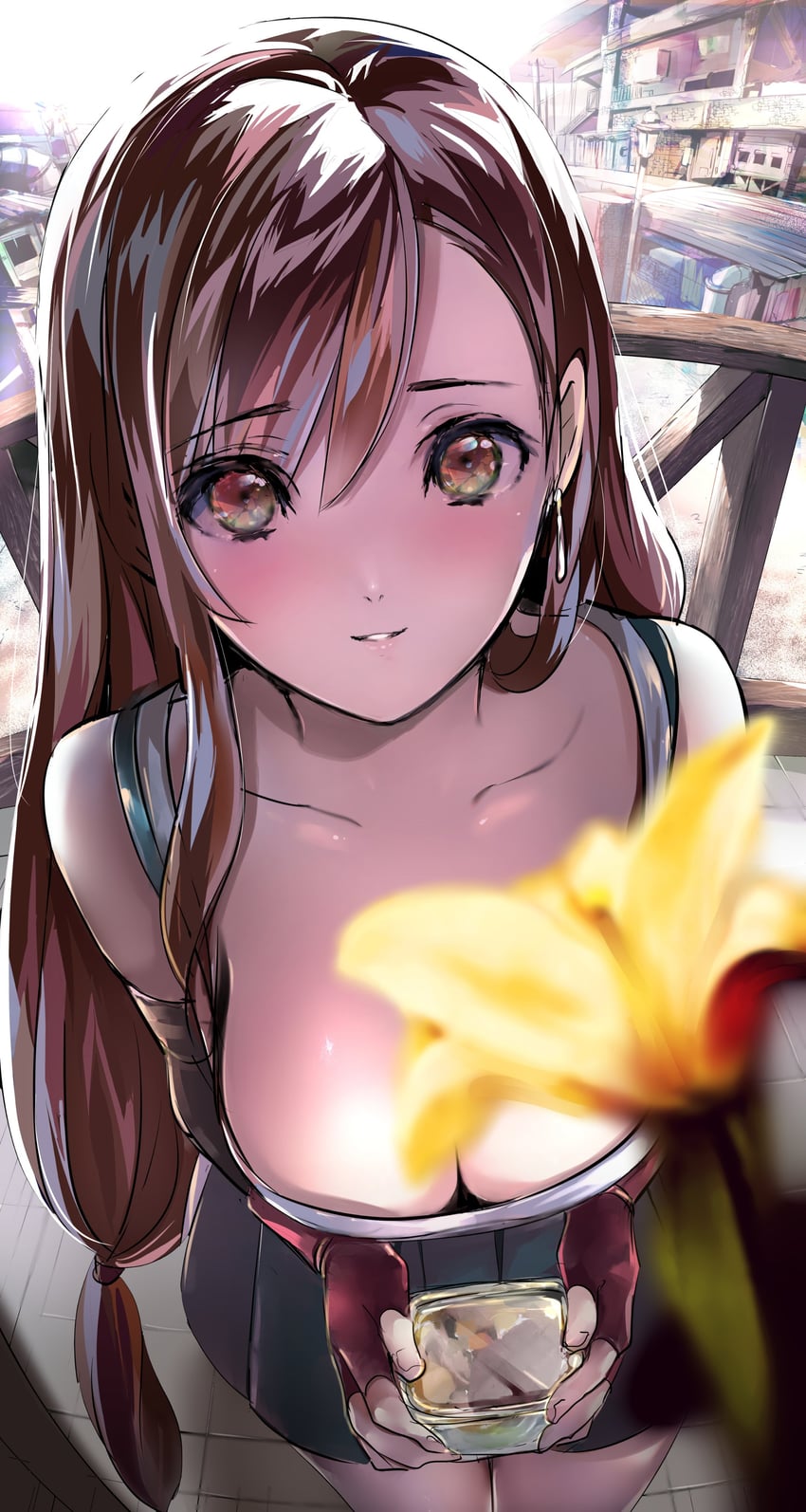 tifa lockhart (final fantasy and 2 more) drawn by shoji_sakura