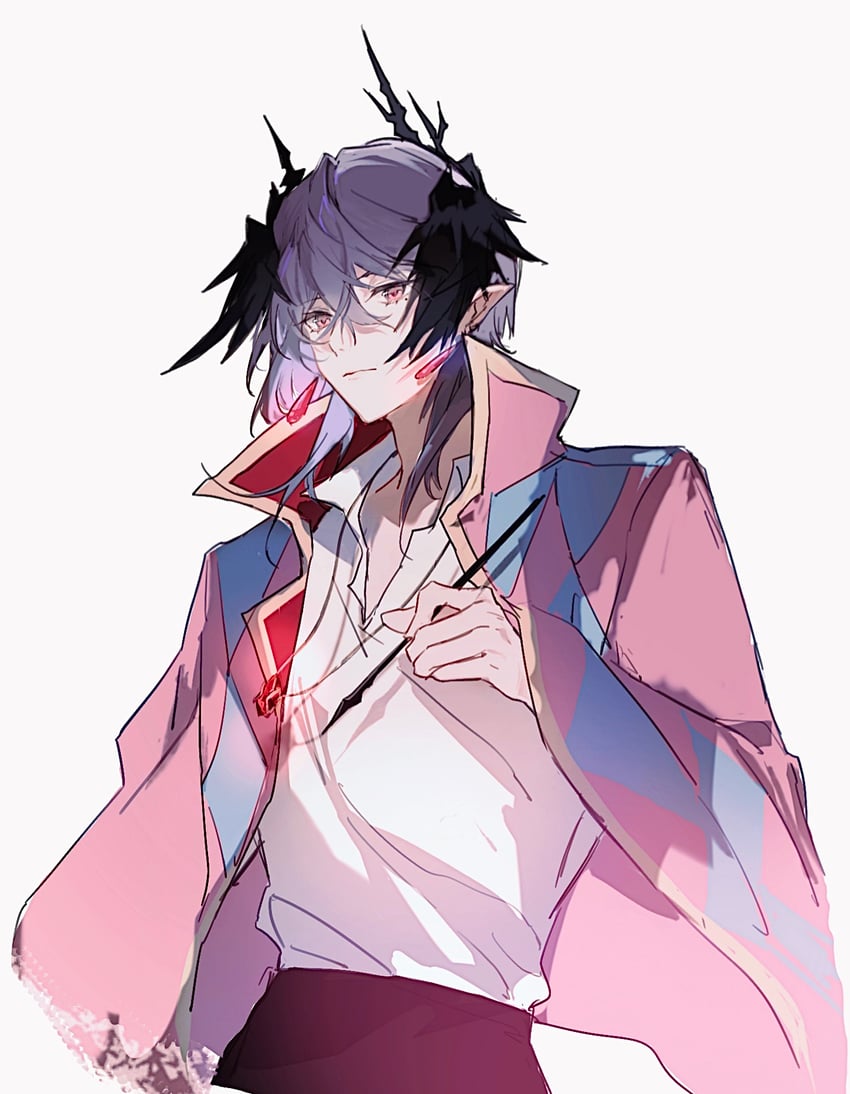 howl pendragon and logos (arknights and 1 more) drawn by intblue