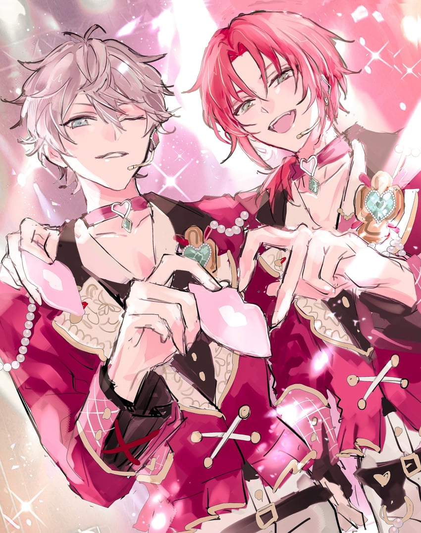 tsukinaga leo and sena izumi (ensemble stars!) drawn by fm6fu4w94
