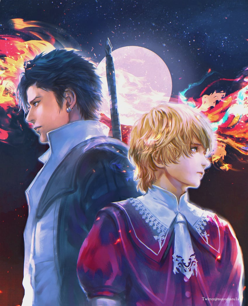 clive rosfield and joshua rosfield (final fantasy and 1 more) drawn by tsuyomaru