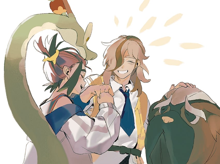 kieran, arven, mabosstiff, and hydrapple (pokemon and 1 more) drawn by ss_un17