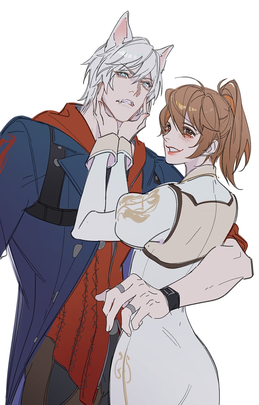 nero and kyrie (devil may cry) drawn by warsong_zhange