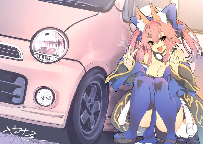 tamamo and tamamo no mae (fate and 4 more) drawn by wisespeak