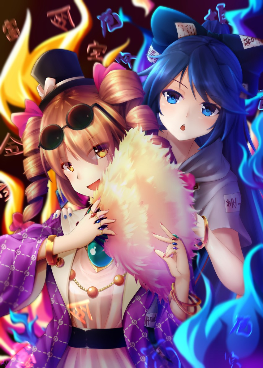 yorigami shion and yorigami jo'on (touhou) drawn by seiya_(iiseven)