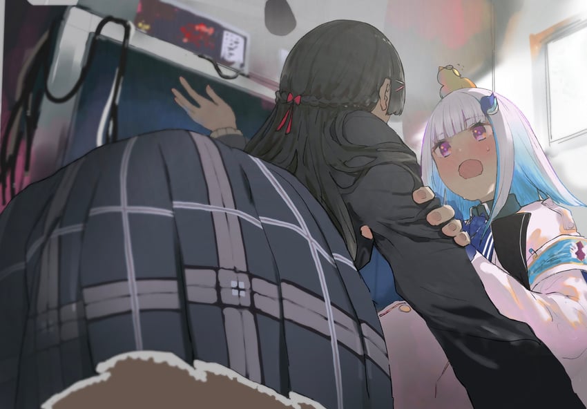 tsukino mito, lize helesta, and sebastian piyodore (nijisanji) drawn by miusa