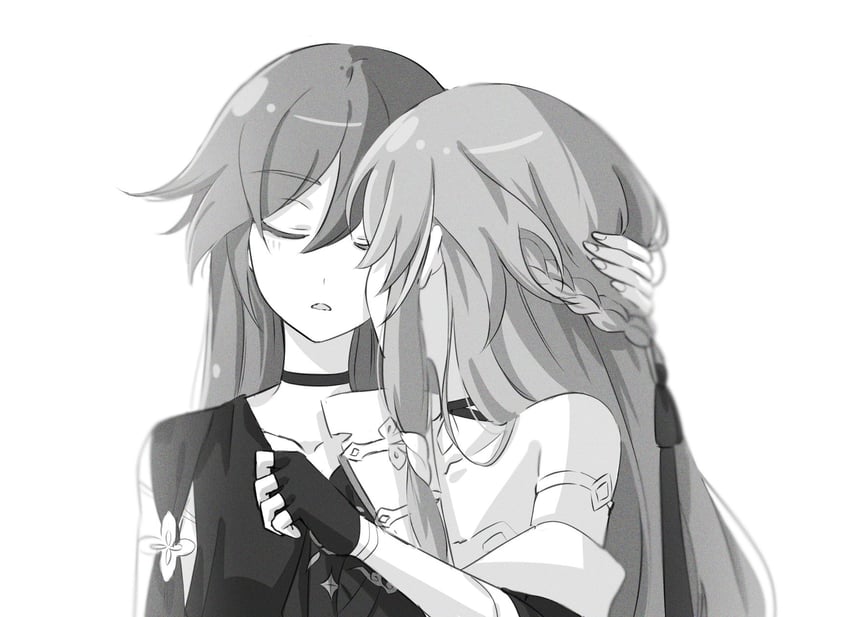 fu hua and herrscher of sentience (honkai and 1 more) drawn by yuhuria_52