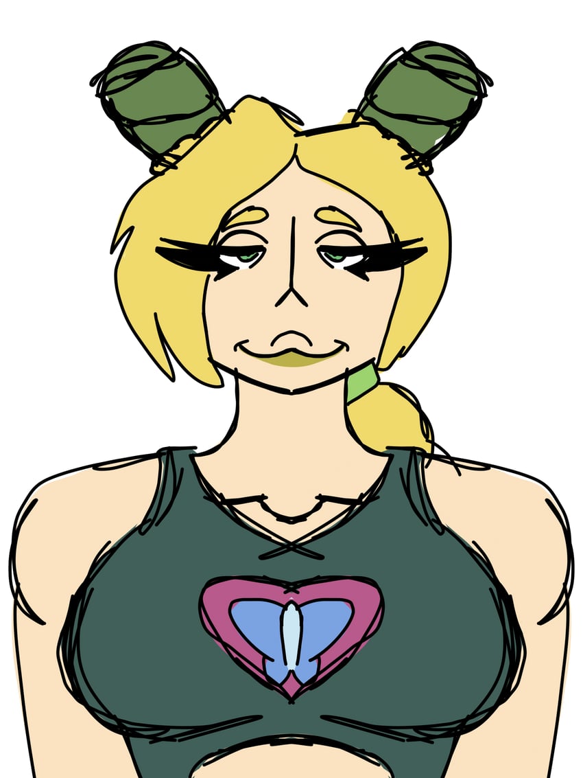 kujo jolyne (jojo no kimyou na bouken and 1 more) drawn by jolynecujohwedgie