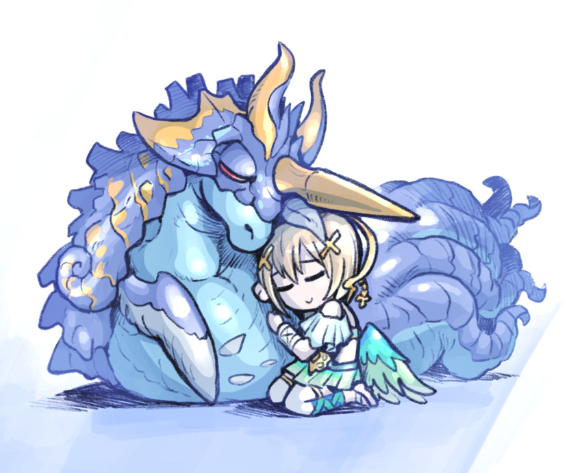 meridionalis and neptune dragon (puzzle & dragons) drawn by kato_takuji