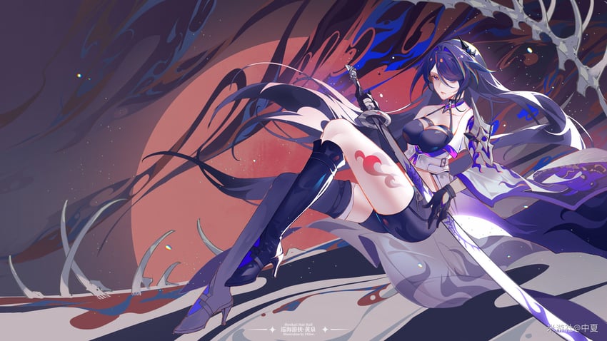 acheron (honkai and 1 more) drawn by zxllor