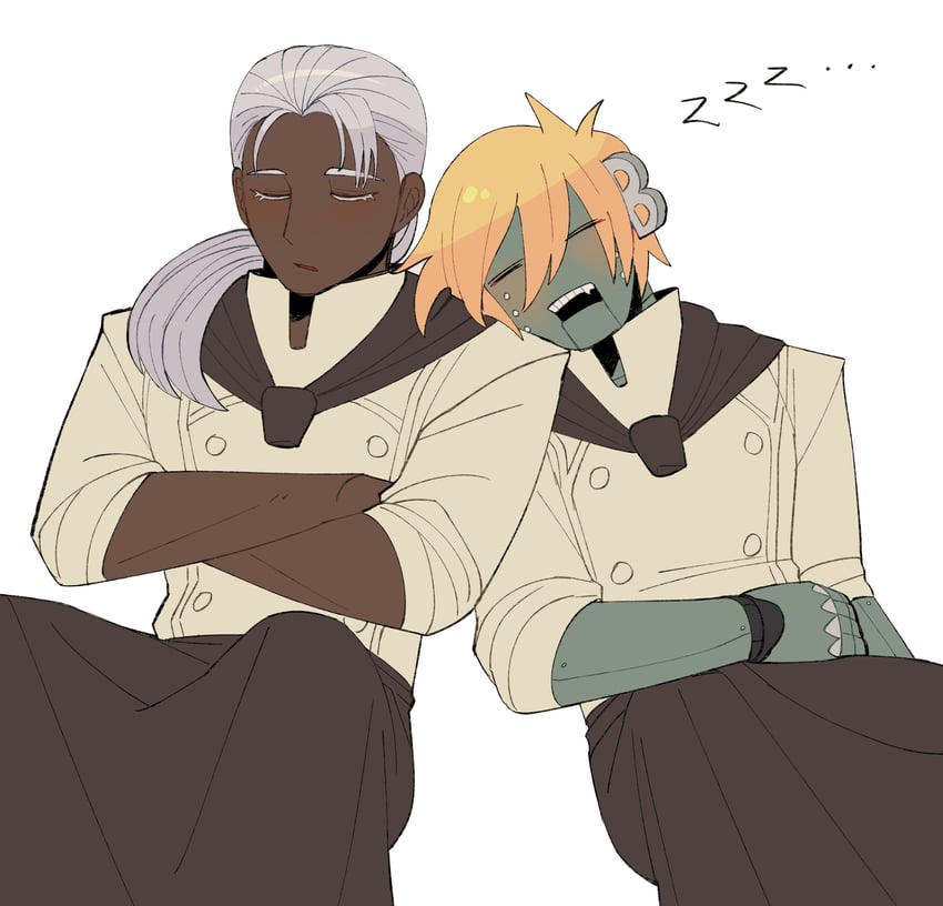 venom and robo-ky (guilty gear and 1 more) drawn by kimlambdoll