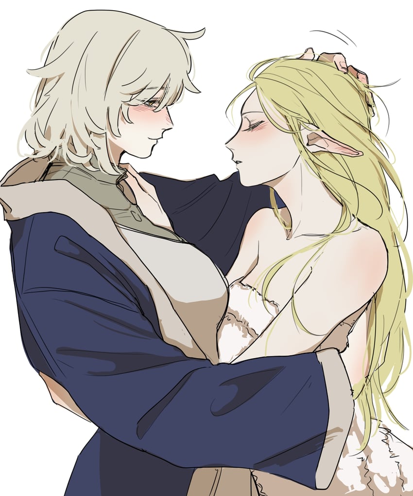 marcille donato and falin touden (dungeon meshi) drawn by ssozei