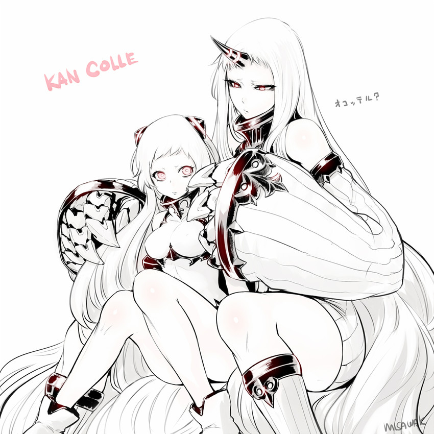 seaport princess and airfield princess (kantai collection) drawn by misawa_kei