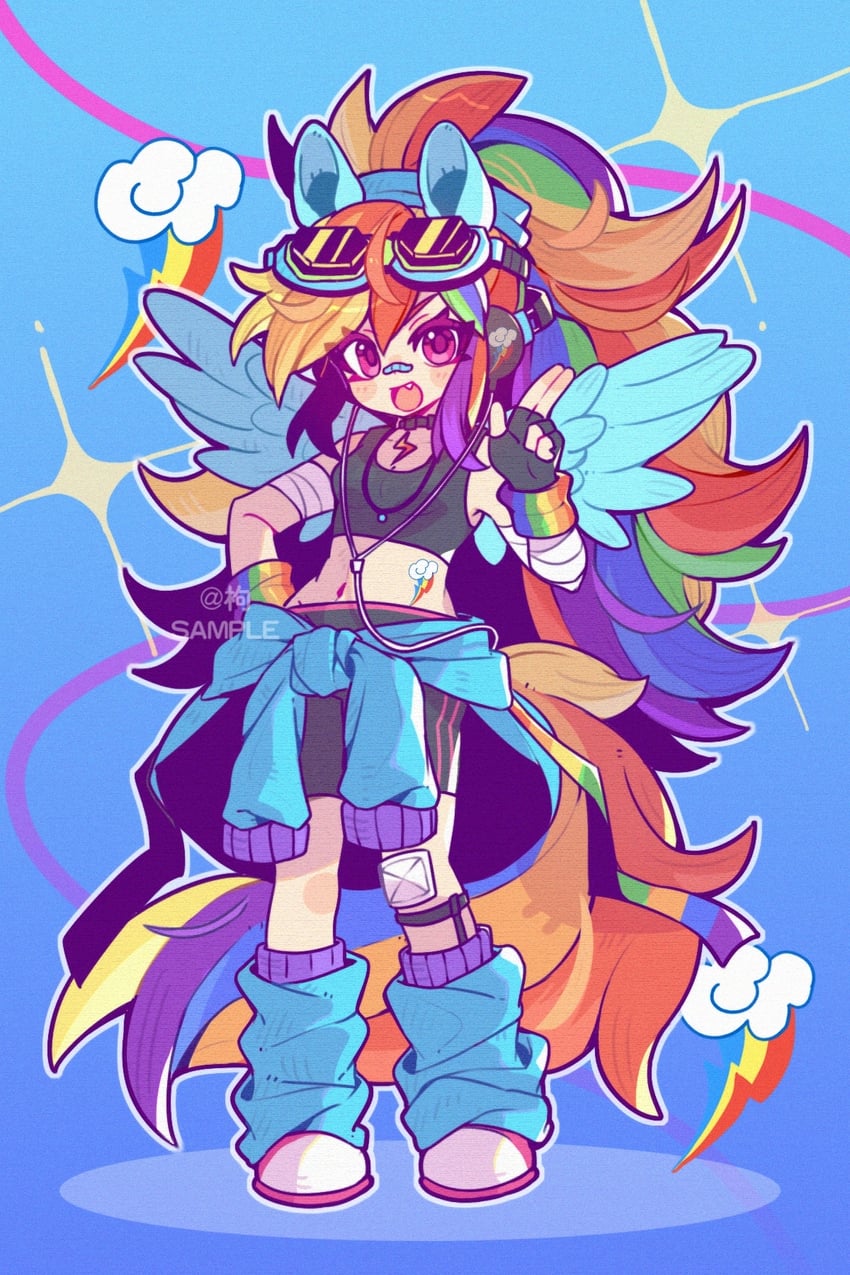 rainbow dash (my little pony and 1 more) drawn by nicheng_quianleliao_baomixieyi