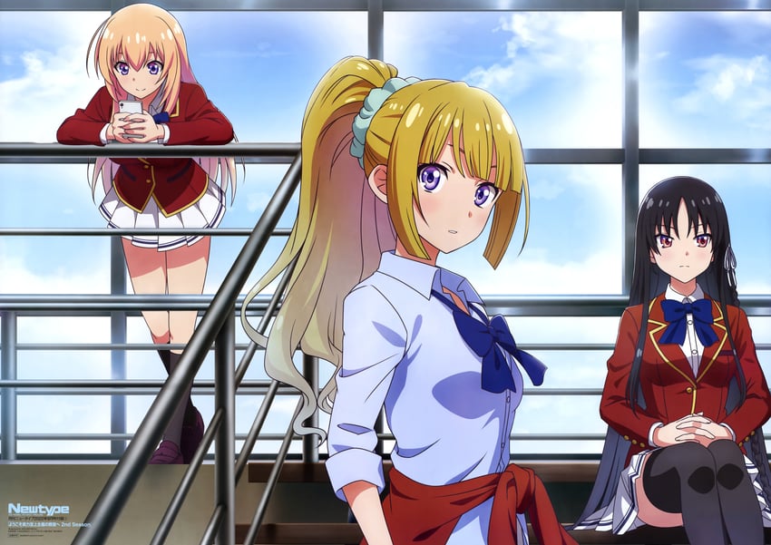 horikita suzune, ichinose honami, and karuizawa kei (newtype and 1 more) drawn by aquastar_inc.
