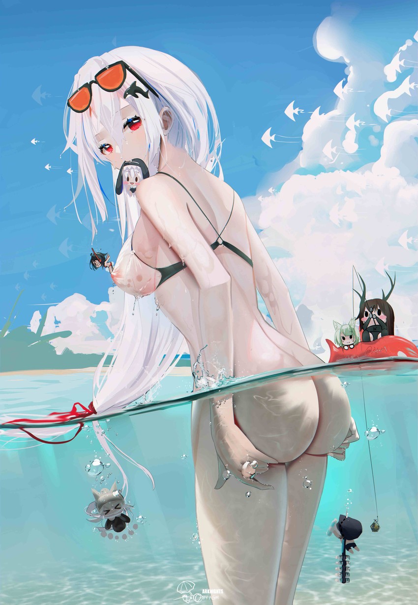 doctor, skadi, kal'tsit, specter, grani, and 2 more (arknights) drawn by omone_hokoma_agm
