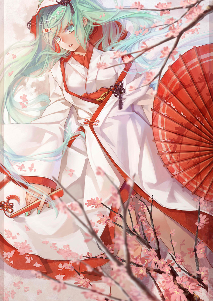 hatsune miku and yuki miku (vocaloid) drawn by momozi_(mkingnight)