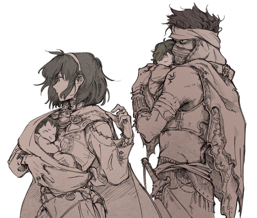 nino, jaffar, raigh, and lugh (fire emblem and 2 more) drawn by olee