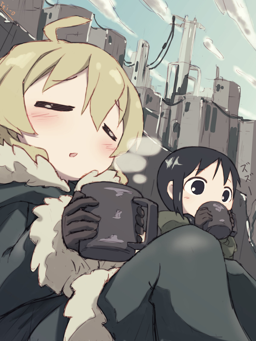 chito and yuuri (shoujo shuumatsu ryokou) drawn by tei-o