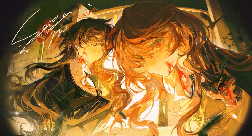 amamiya ren and akechi gorou (persona and 1 more) drawn by baicumikuo