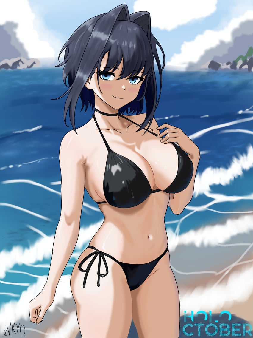 ouro kronii (hololive and 1 more) drawn by vkyo